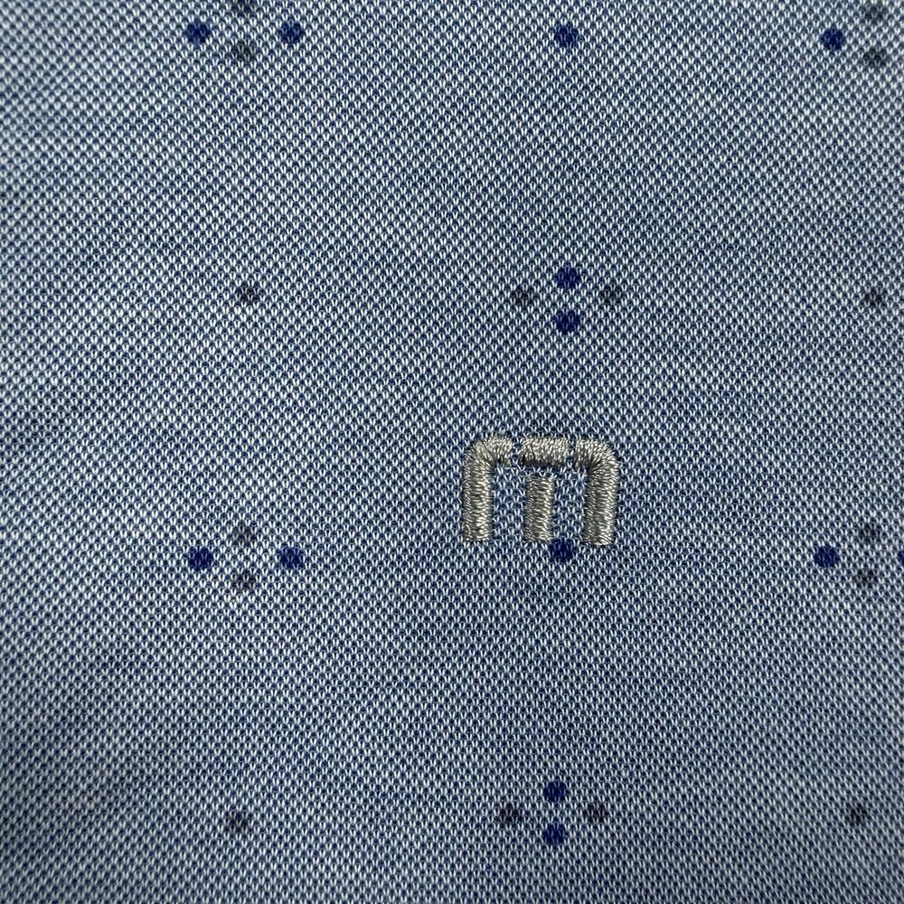 TravisMathew Men’s XL Light Blue Micro Print Golf Polo Golf Legend Embroidered - Picture 4 of 9